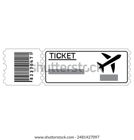 Airplane ticket icon. Line icon style. Air ticket related icon.  illustration element