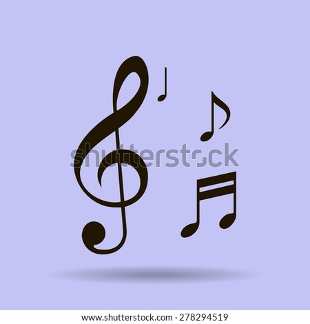 Musical note - Vector icon