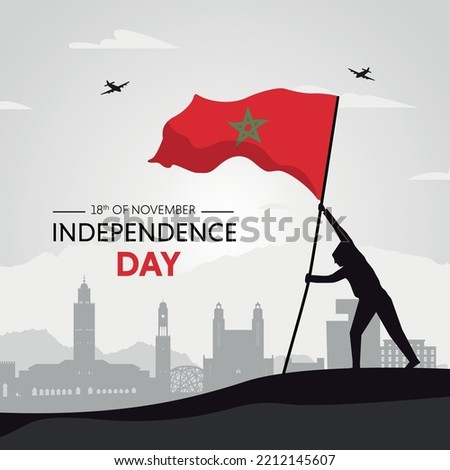 morocco independence day illustration design