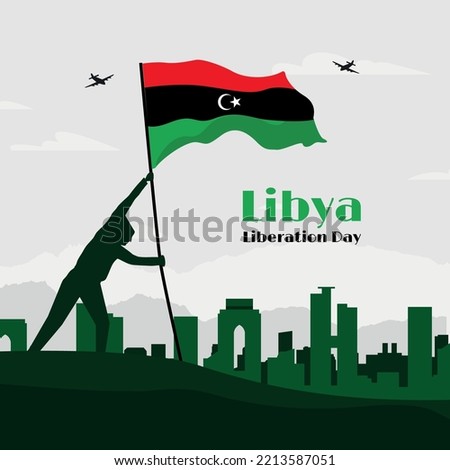 Libya Liberation Day illustration design