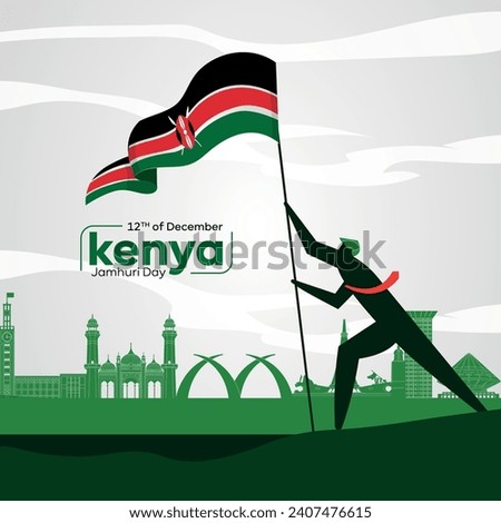 Modern Kenya National Day illustration