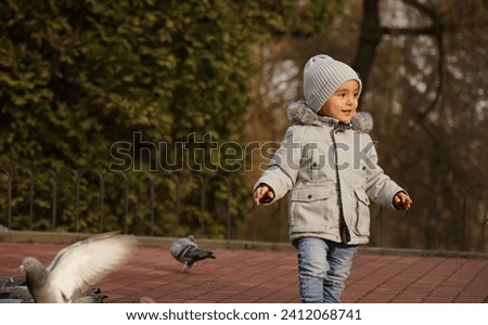 Similar – Image, Stock Photo Baby in winter park