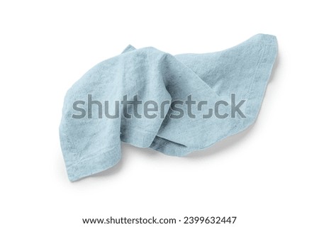 Similar – Image, Stock Photo Flatlay of blue linen bed cloths and pillow, morning concept