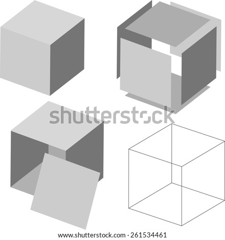 mathematics theorem vector, mathematical analysis, cube vector, 3d cube