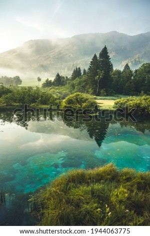 Similar – Image, Stock Photo Pond in the Alps Lake