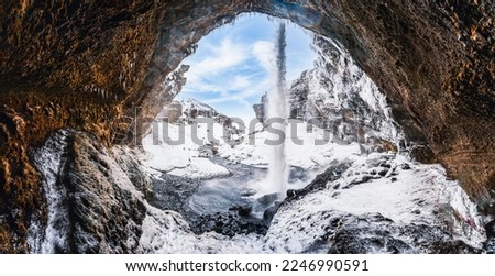 Similar – Foto Bild Kvernufoss Wasserfall in Island