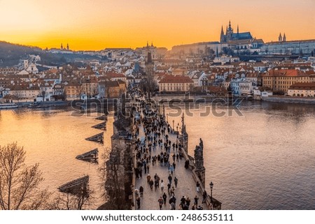 Similar – Image, Stock Photo the bridges of Prague