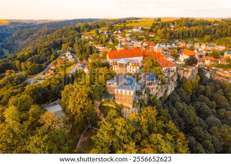 Image, Stock Photo Polenztal Mountain Village