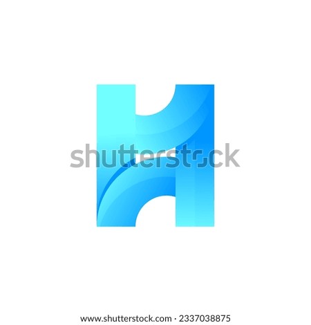 abstract monogram letter  H1 Logo