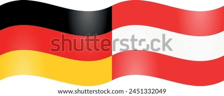 National flags of Germany and Austria