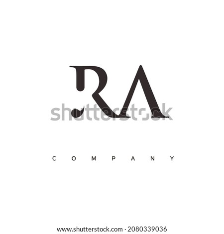 Initial RA logo design vector Stock foto © 