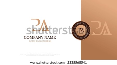 Initial PA Logo Design Vector