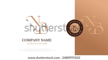 Initial NB Logo Design Vector 