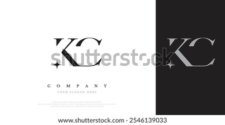 Initial KC Logo Design Vector 