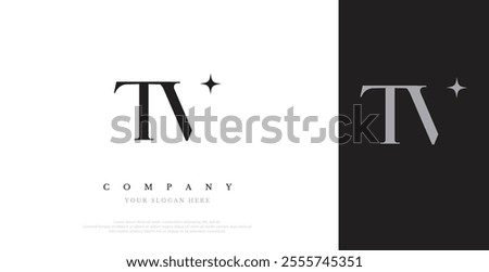 Initial TV Logo Design Vector 