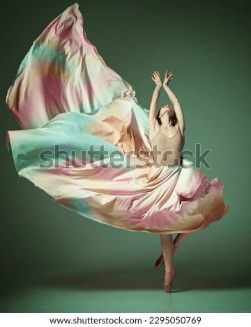 Similar – Image, Stock Photo Charming ballerina dancing in city