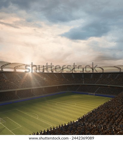 Similar – Image, Stock Photo Football stadium, aerial view