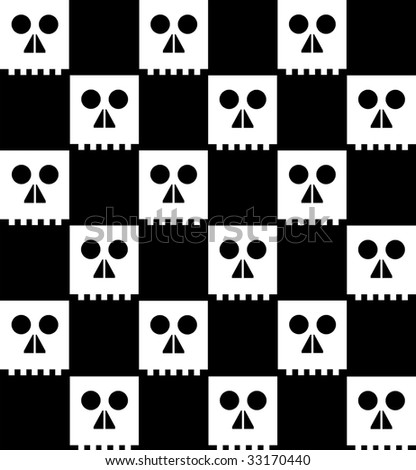 Checkerboard Pattern Of Skulls Stock Photo 33170440 : Shutterstock