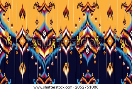 Ikat Indian seamless pattern design for fabric textile. 
Molde patron abstracts . Aztec, boho, geometric, fabric, 
ethnic, ikat, native, tribal, carpet, mandala, African,
American chevron vector.