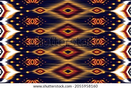 Ikat Indian seamless pattern design for fabric textile. 
Molde patron abstracts . Aztec, boho, geometric, fabric, 
ethnic, ikat, native, tribal, carpet, mandala, African,
American chevron vector.