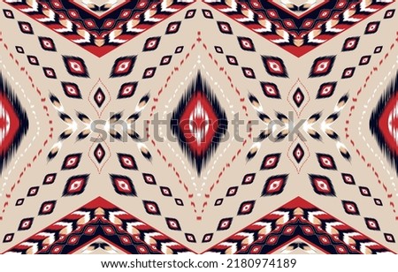 Ikat Indian seamless pattern design for fabric textile. 
Molde patron abstracts . Aztec, boho, geometric, fabric, 
ethnic, ikat, native, tribal, carpet, mandala, African,
American chevron vector.