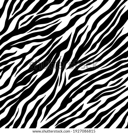 Zebra seamless pattern. Black and white zebra stripes. zoo fabric animal skin material. Animal seamless prints Imagine de stoc © 