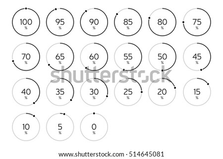 Modern Infographic Loading Circle Set