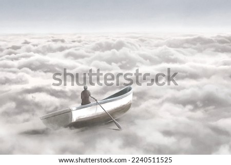 Similar – Image, Stock Photo Canoeing on the way