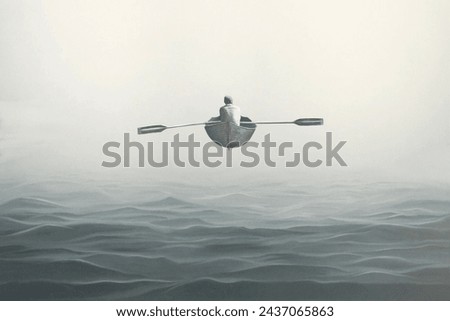 Similar – Image, Stock Photo Canoeing on the way