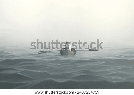 Similar – Image, Stock Photo Canoeing on the way