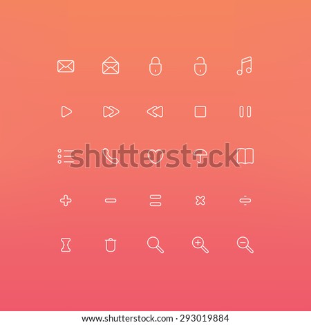 Outline Icons Set, Vector EPS 10