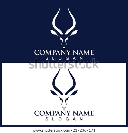 antelope head icon vector illustration template design