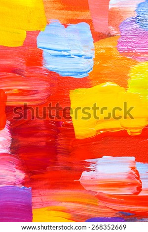 Abstract acrylic painting. Colorful multicultural city. Bright streets. Art backgrounds. Backgrounds & textures shop.