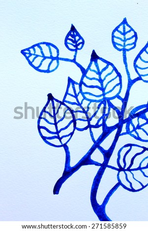 Floral pattern - blue leaves. Backgrounds & textures shop.