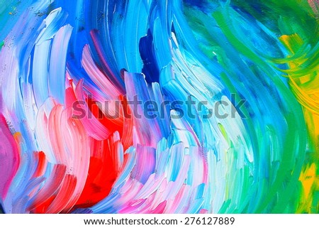 Abstract painting: background - a summer holiday in the city. Blooming. Backgrounds & textures shop.