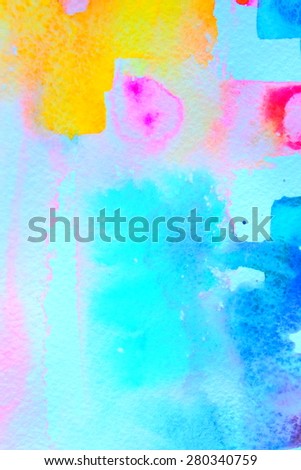 Abstract watercolor background - shopping in the multicolored city. Backgrounds & textures shop.