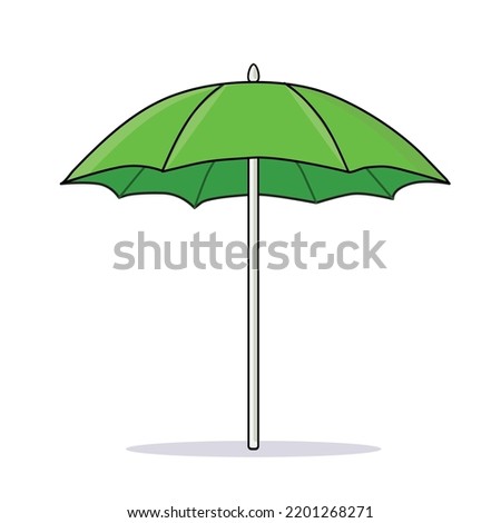 Umbrella, sunshade, beach umbrella, beach sunshade vector logo design illustration