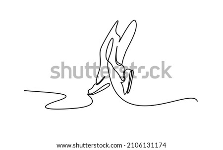 stepping legs artistic drawing concept