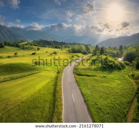 Similar – Foto Bild aerial of rural landscape with acre