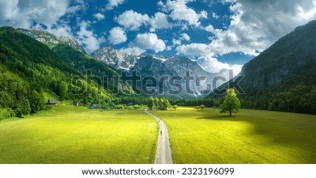 Similar – Image, Stock Photo Country road in Slovenia