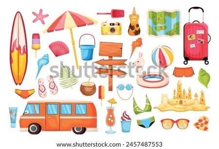 Image, Stock Photo Beach Office Sand Shovel