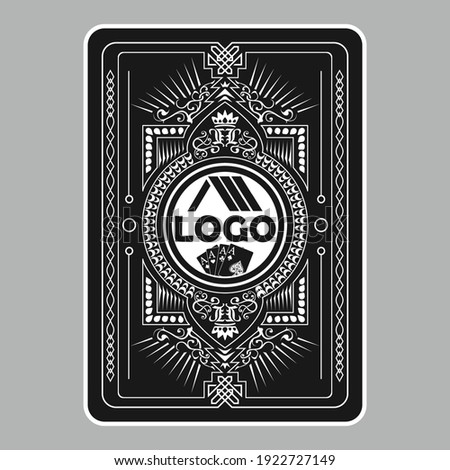 classic poker card backs with space for logos