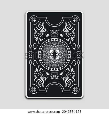 classic poker card backs with space for logos