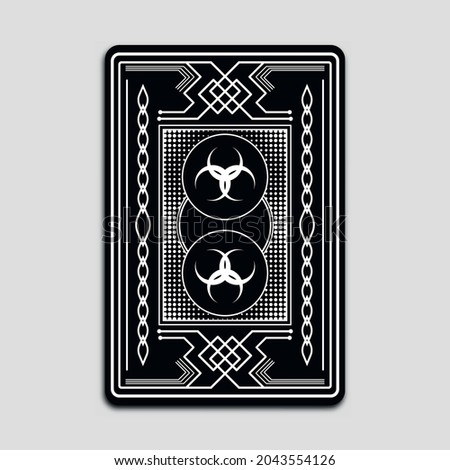 classic poker card backs with space for logos