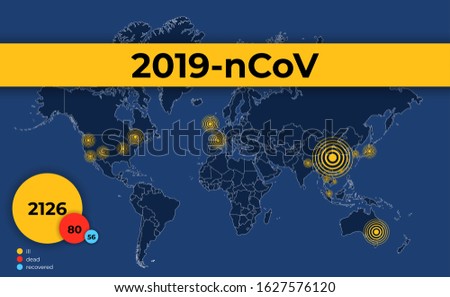 Coronavirus, CoV infographics maps elements, human are showing coronavirus symptoms and risk factors. health and medical vector illustration.