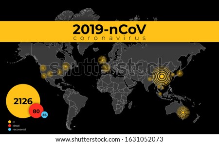 Coronavirus, CoV infographics maps elements medical vector illustration.