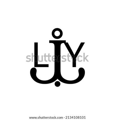 Initial letter LY anchor simple logo. Stock fotó © 