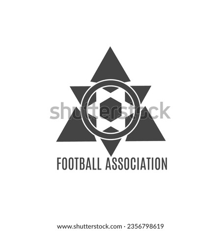 Icon Logo for football sports, association football team.