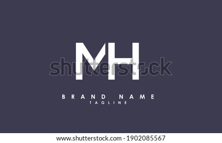 Alphabet letters Initials Monogram logo MH, HM, M and H Stock fotó © 