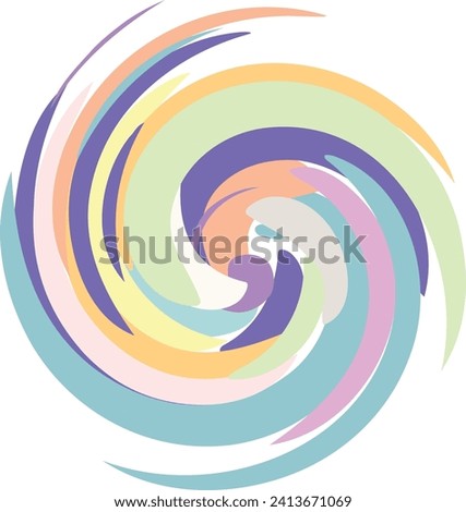 Captivate with this abstract logo, featuring pastel hues and a dynamic spin effect crafted in Adobe Illustrator. Perfect for modern branding and marketing, it brings a unique and vibrant identity.